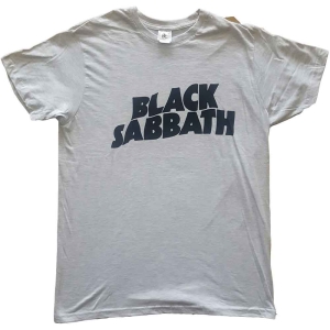 Black Sabbath - Black Wavy Logo Uni Grey i gruppen MERCH / T-Shirt / Rockoff_Nya April24 hos Bengans Skivbutik AB (4130268r)