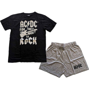 Ac/Dc - Ftatr Guitar Uni Bl/Grey Summer Pyjamas: i gruppen MERCH / Minsishops-merch / Ac/Dc hos Bengans Skivbutik AB (4139474r)