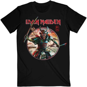 Iron Maiden - Eddie Warrior Circle Uni Bl i gruppen MERCH / T-Shirt / Rockoff_Nya April24 hos Bengans Skivbutik AB (4166820r)