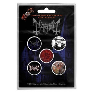 Mayhem - De Mysteriis Dom Sathanas Button Badge P i gruppen MERCHANDISE / Accessoarer / Metal hos Bengans Skivbutik AB (4168405)