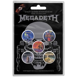 Megadeth - Vic Rattlehead Button Badge Pack i gruppen MERCHANDISE / Accessoarer / Metal hos Bengans Skivbutik AB (4168413)