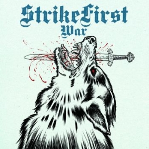 Strike First - War (Clear Blue/Black Splatter Viny i gruppen VINYL hos Bengans Skivbutik AB (4175219)