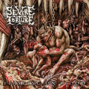 Severe Torture - Feasting On Blood (Clear & Red Spla i gruppen VINYL / Metal/ Heavy metal hos Bengans Skivbutik AB (4185381)