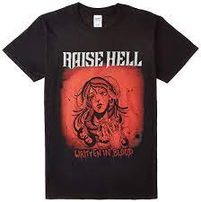 Raise Hell - T/S M Written In Blood i gruppen MERCHANDISE / Merch / Metal hos Bengans Skivbutik AB (4189694)