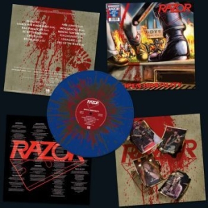 Razor - Open Hostility (Blue/Gold/Red Splat i gruppen VINYL / Metal/ Heavy metal hos Bengans Skivbutik AB (4206847)