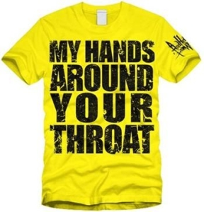 And Hell Followed With - T/S Throat - Yellow (S) i gruppen MERCHANDISE / Merch / Metal hos Bengans Skivbutik AB (4213746)