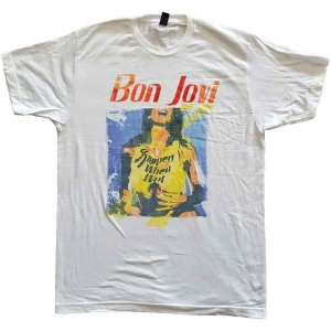 Bon Jovi - Sww Original Cover Uni Wht i gruppen MERCH / T-Shirt / Rockoff_Nya April24 hos Bengans Skivbutik AB (4219882r)