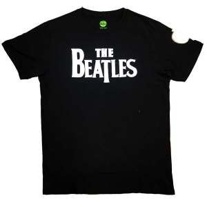 The Beatles - Drop T Logo App Slub Uni Bl i gruppen MERCH / T-Shirt / Rockoff_Nya April24 hos Bengans Skivbutik AB (4225493r)