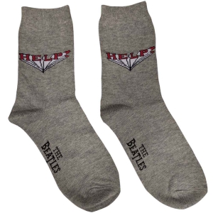 The Beatles - Help! Uni Grey Socks (Eu 40-45) i gruppen MERCHANDISE / Merch / Pop-Rock hos Bengans Skivbutik AB (4225966)