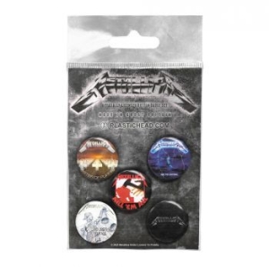 Metallica - Button Badge Set Albums 1983-1991 i gruppen MK Export CDON Merch hos Bengans Skivbutik AB (4231088)