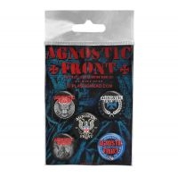 Agnostic Front - Button Badge Set i gruppen MERCHANDISE / Merch / Pop-Rock hos Bengans Skivbutik AB (4231135)