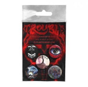 Trouble - Button Badge Set i gruppen MK Export CDON Merch hos Bengans Skivbutik AB (4231142)