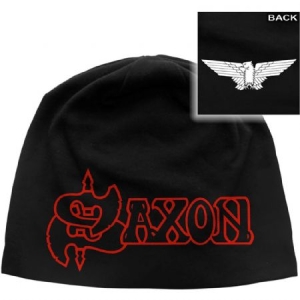 Saxon - Saxon Unisex Beanie Hat: Logo & Eagle (Back Print) i gruppen MK Export CDON Merch hos Bengans Skivbutik AB (4233073)