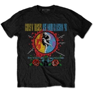 Guns N' Roses - Guns N' Roses Unisex T-Shirt: Use Your Illusion Circle Splat i gruppen MERCH hos Bengans Skivbutik AB (4235294r)