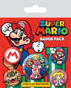 SUPER MARIO (MARIO) Badge Pack i gruppen CDON - Exporterade Artiklar_Manuellt / Merch_CDON_exporterade hos Bengans Skivbutik AB (4248479)