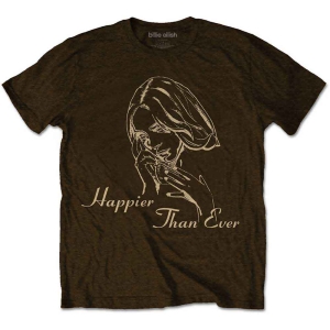 Billie Eilish - Happier Than Ever Uni Brown i gruppen MERCH / T-Shirt / Rockoff_Nya April24 hos Bengans Skivbutik AB (4267348r)