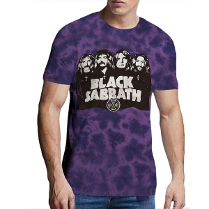 Black Sabbath - Band & Logo Uni Purp Dip-Dye i gruppen MERCH / T-Shirt / Rockoff_Nya April24 hos Bengans Skivbutik AB (4267797r)