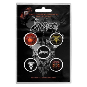 Venom - Black Metal Button Badge Pack i gruppen MERCHANDISE / Accessoarer / Metal hos Bengans Skivbutik AB (4271710)