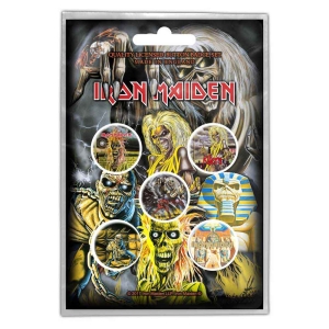 Iron Maiden - Early Albums Button Badge Pack i gruppen MERCHANDISE / Accessoarer / Metal hos Bengans Skivbutik AB (4271711)