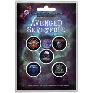 Avenged Sevenfold - The Stage Button Badge Pack i gruppen MERCHANDISE / Accessoarer / Metal hos Bengans Skivbutik AB (4271728)