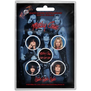 Motley Crue - Girls, Girls, Girls Button Badge Pack i gruppen MERCHANDISE / Accessoarer / Metal hos Bengans Skivbutik AB (4271730)