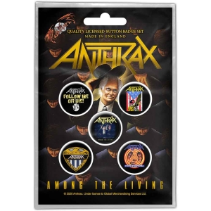 Anthrax - Among The Living Button Badge Pack i gruppen MERCHANDISE / Accessoarer / Metal hos Bengans Skivbutik AB (4271731)