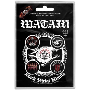 Watain - Black Metal Militia Button Badge Pack i gruppen MERCHANDISE / Accessoarer / Metal hos Bengans Skivbutik AB (4271733)