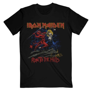 Iron Maiden - Notb Run To The Hills Distress Uni Bl i gruppen MERCH / T-Shirt / Rockoff_Nya April24 hos Bengans Skivbutik AB (4281711r)