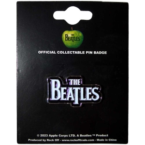 The Beatles - Drop T Logo Wht Pin Badge i gruppen MERCHANDISE / Merch / Pop-Rock hos Bengans Skivbutik AB (4284680)