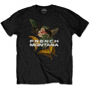 French Montana - Unisex T-Shirt: Butterfly i gruppen CDON - Exporterade Artiklar_Manuellt / T-shirts_CDON_Exporterade hos Bengans Skivbutik AB (4285352r)