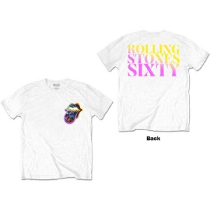 The Rolling Stones - Unisex T-Shirt: Sixty Gradient Text (Back Print) i gruppen CDON - Exporterade Artiklar_Manuellt / T-shirts_CDON_Exporterade hos Bengans Skivbutik AB (4285436r)