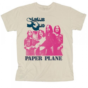 Status Quo - Paper Plane (Small) Unisex T-Shirt i gruppen MERCH / T-Shirt / Sommar T-shirt 23 hos Bengans Skivbutik AB (4303332)