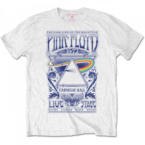 Pink Floyd - Carnegie Hall Poster (Small) Unisex White T-Shirt i gruppen CDON - Exporterade Artiklar_Manuellt / T-shirts_CDON_Exporterade hos Bengans Skivbutik AB (4303394)