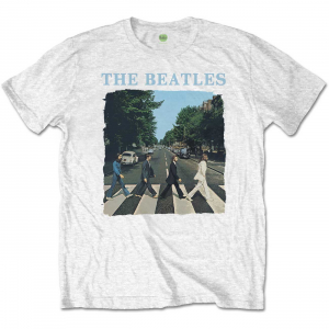 The Beatles - Packaged Abbey Road & Logo Uni Wht i gruppen MERCH / T-Shirt / Rockoff_Nya April24 hos Bengans Skivbutik AB (4304109r)