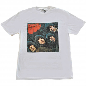 The Beatles - Rubber Soul Album Cover Uni Wht i gruppen MERCH / T-Shirt / Rockoff_Nya April24 hos Bengans Skivbutik AB (4304113r)