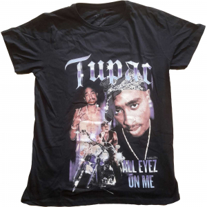 Tupac - All Eyez Blue Homage (Small) Ladies Black T-Shirt i gruppen Minishops /  hos Bengans Skivbutik AB (4304136)