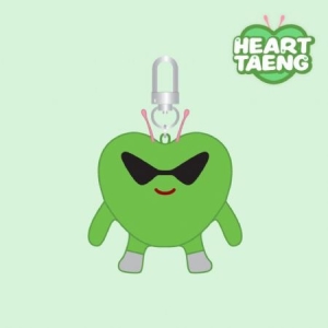 Stray Kids - (CASE 143) HEART TAENG KEYRING(GREEN) i gruppen MK Export CDON Merch hos Bengans Skivbutik AB (4306949)