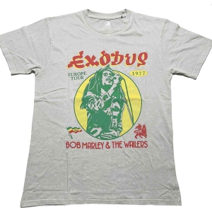 Bob Marley - 1977 Tour Uni Grey Dip-Dye i gruppen MERCHANDISE / T-shirt / Reggae hos Bengans Skivbutik AB (4308577r)