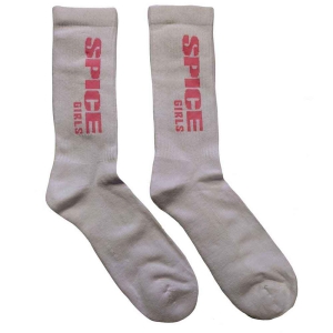 Spice Girls - Logo Uni Wht Socks (Eu 40-45) i gruppen MERCHANDISE / Merch / Pop-Rock hos Bengans Skivbutik AB (4338303)