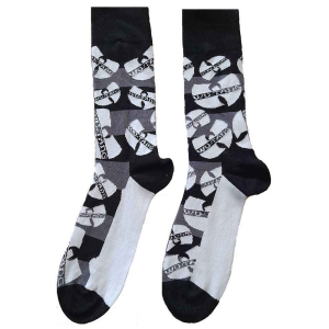 Wu-Tang Clan - Logos Monochrome Bl Socks (Eu 40-45) i gruppen MERCHANDISE / Merch / Hip Hop-Rap hos Bengans Skivbutik AB (4338967)