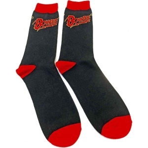 David Bowie - Flash Logo Uni Bl Socks (Eu 40-45) i gruppen MERCHANDISE / Merch / Pop-Rock hos Bengans Skivbutik AB (4359305)