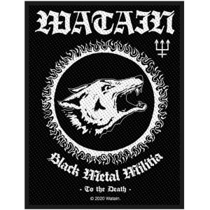 Watain - Black Metal Militia Standard Patch i gruppen MERCHANDISE / Merch / Metal hos Bengans Skivbutik AB (4359332)