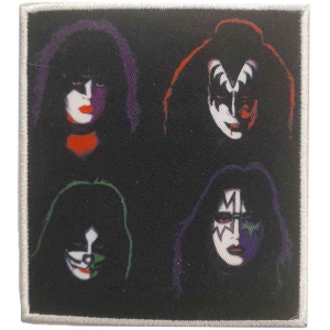 Kiss - 4 Heads Printed Patch i gruppen MERCHANDISE / Merch / Metal hos Bengans Skivbutik AB (4359371)