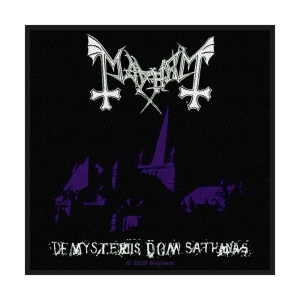 Mayhem - De Mysteriis Dom Sathanas Standard Patch i gruppen MERCHANDISE / Merch / Metal hos Bengans Skivbutik AB (4359383)