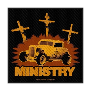 Ministry - Jesus Built My Hotrod Standard Patch i gruppen MERCHANDISE / Accessoarer / Metal hos Bengans Skivbutik AB (4359407)