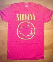 Nirvana - Nirvana T-Shirt Smiley (Light Red) i gruppen Minishops / Nirvana hos Bengans Skivbutik AB (4381354)