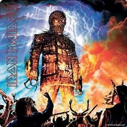 Iron Maiden - Wicker Man Individual Cork Coaster i gruppen MERCHANDISE / Merch / Metal hos Bengans Skivbutik AB (4400407)