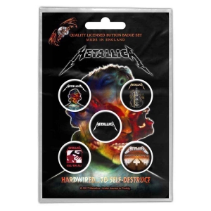 Metallica - Hardwired To Self Destruct Button Badge i gruppen MERCHANDISE / Merch / Metal hos Bengans Skivbutik AB (4400513)