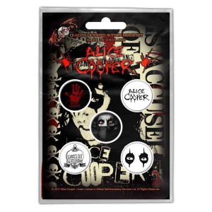 Alice Cooper - Eyes Retail Pack Button Badge Pack i gruppen MERCHANDISE / Merch / Metal hos Bengans Skivbutik AB (4400518)