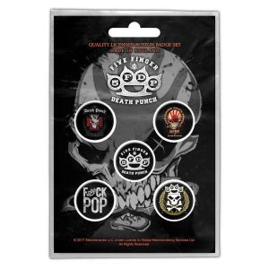 Five Finger Death Punch - Ffdp Button Badge Pack i gruppen MERCHANDISE / Merch / Metal hos Bengans Skivbutik AB (4400521)